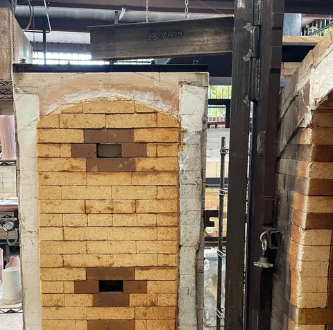 Hard-brick kiln in the university studio